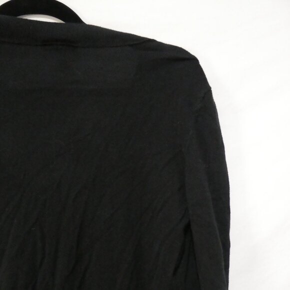 JACOB | medium | Black Knit Button-Up V-Neck Cardigan - Picture 13 of 16